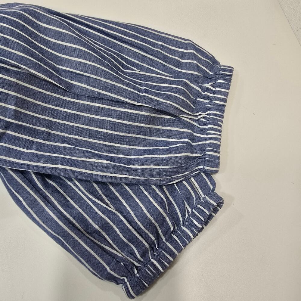 Tularosa Maida Ruffle Dress in Blue & White Stripe Small - Picture 8 of 12